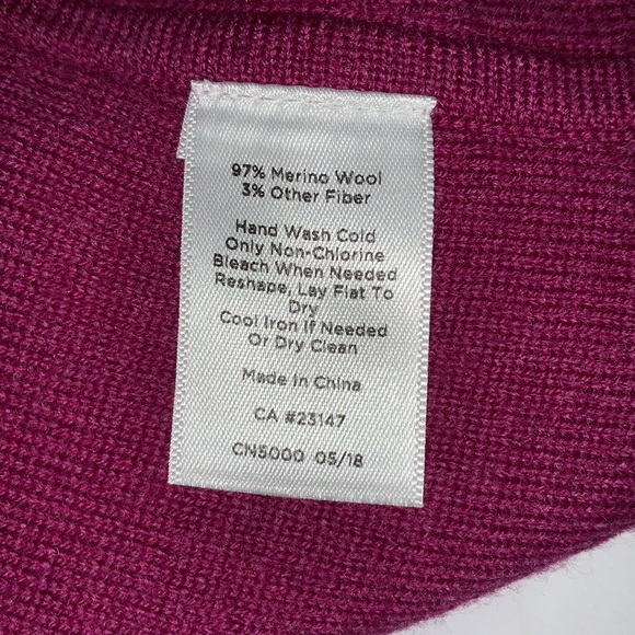 Talbots Merino Wool Open Front Cardigan Mauve Size XL - Picture 7 of 7